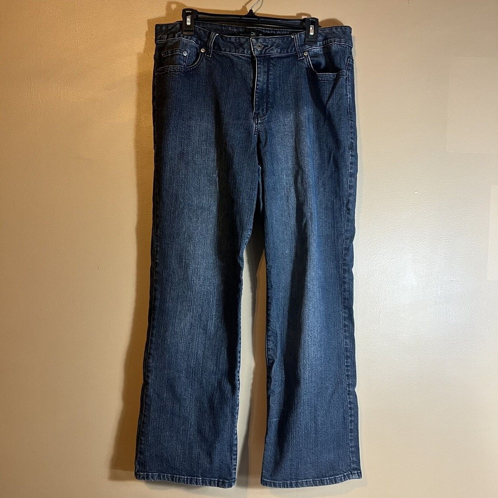 Venezia Jeans Women’s Size 18 Average Straight Leg Dark Wash Plus Size Stretch